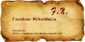 Fazekas Nikodémia névjegykártya